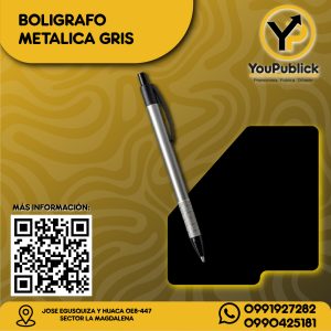 Bolígrafo Metálico Gris