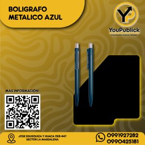 Bolígrafo Metálico Azul