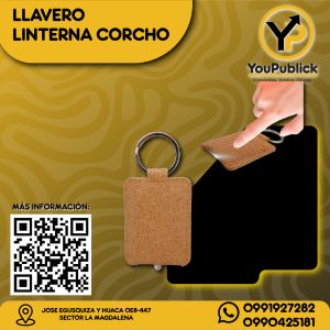 Llavero Linterna De Corcho