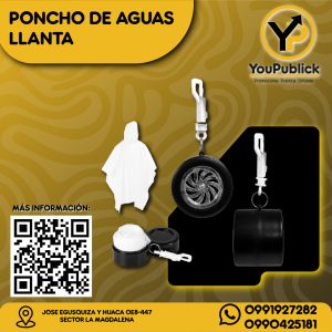Llavero de Llanta con Poncho de Agua