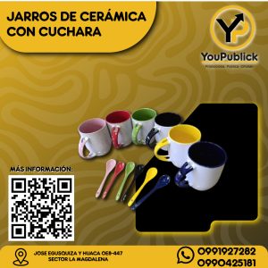 Jarro de Cerámica con Cuchara