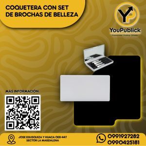 Coquetera con Set de Brochas de Belleza