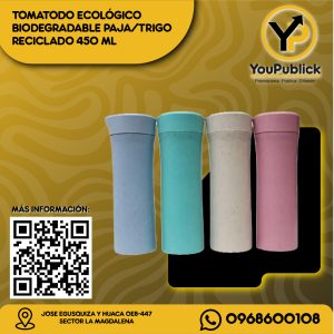 Tomatodo Ecológico Biodegradable (Paja/Trigo) Reciclado 450ml