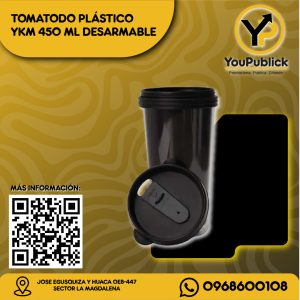 Tomatodo Plástico YKM 450 ml Desarmable