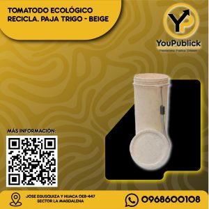 Tomatodo Ecológico Reciclado (Paja/Trigo) Beige