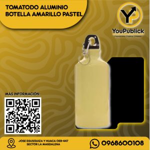 Tomatodo Aluminio Botella Amarillo Pastel