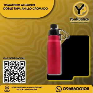 Tomatodo Aluminio Doble Tapa Anillo Cromado