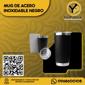 Mug de Acero Inoxidable Negro