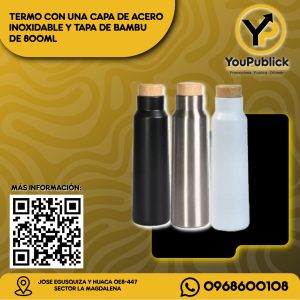 Termo Metálico con Tapa de Corcho
