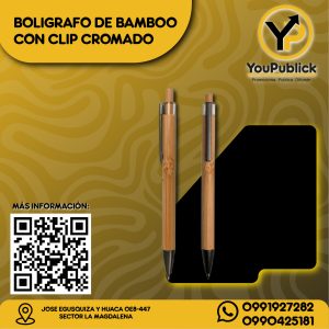 Bolígrafo con Clip Cromado
