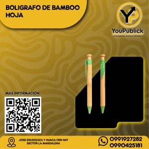Bolígrafo de Bamboo Hoja