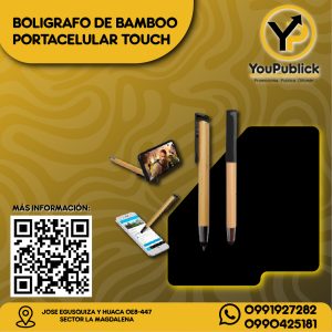 Bolígrafo Portacelular Touch de Bambo