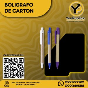 Bolígrafo  de Cartón
