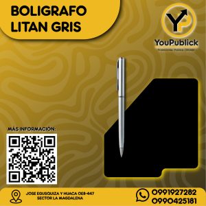Bolígrafo Litan Gris