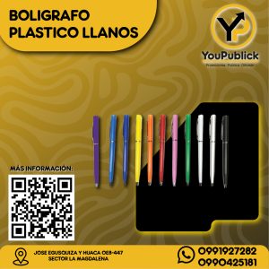 Bolígrafos Plásticos Llanos
