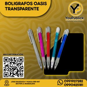 Bolígrafos Oasis Transparente