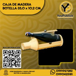 Caja Botella de Madera