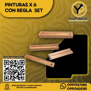Set de Pinturas con Regla