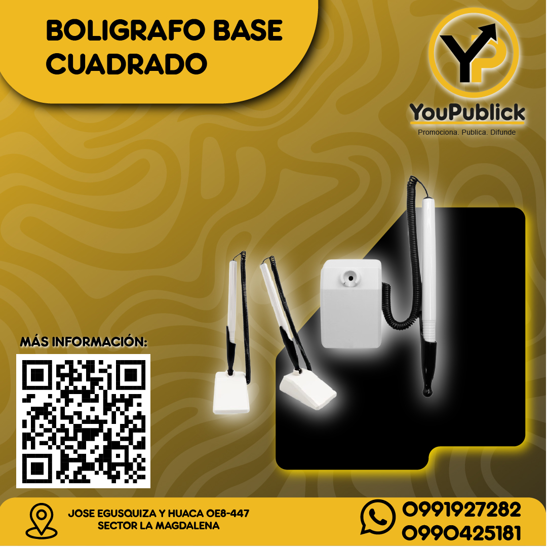 Bolígrafo Base Cadrada