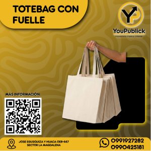 Totebag de Lienzo con Fuelle