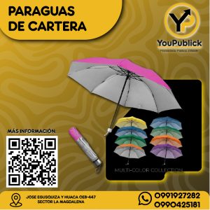 Paraguas Cartera con Respaldo